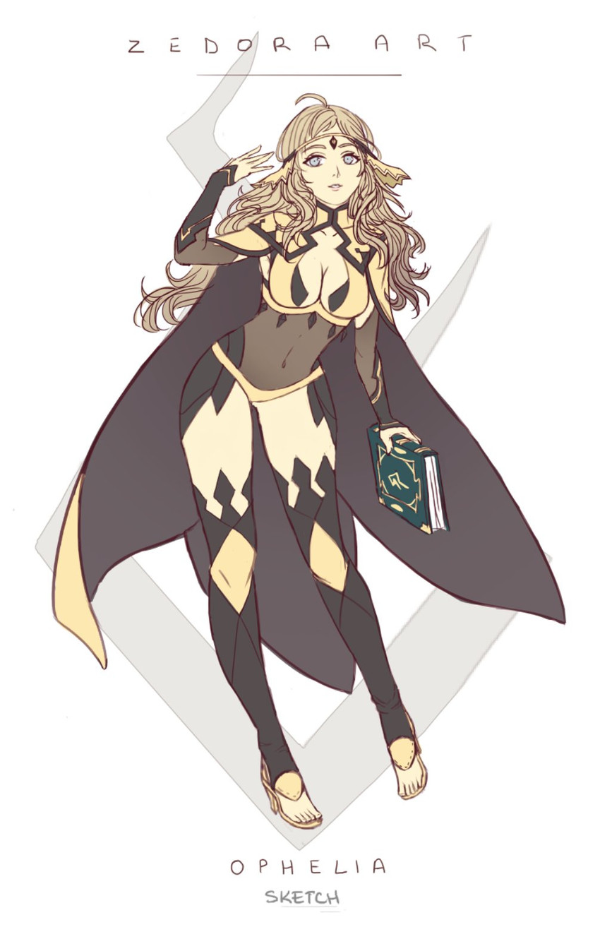 ophelia (fire emblem and 1 more) drawn by zedoraart