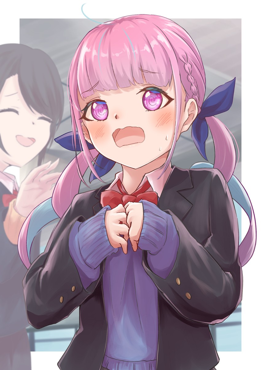 minato aqua and oozora subaru (hololive) drawn by hilamaru