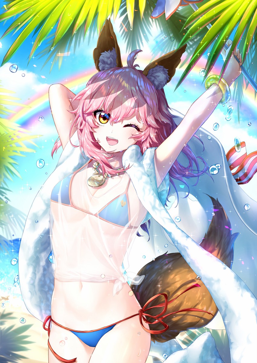 tamamo and tamamo no mae (fate and 1 more) drawn by hm_(wonhml)
