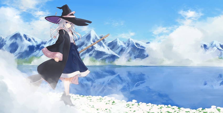elaina (majo no tabitabi) drawn by azuuru