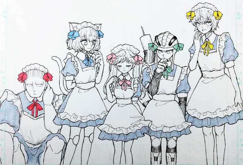 neferpitou, meruem, komugi, shaiapouf, and menthuthuyoupi (hunter x hunter) drawn by kisaragi_02468