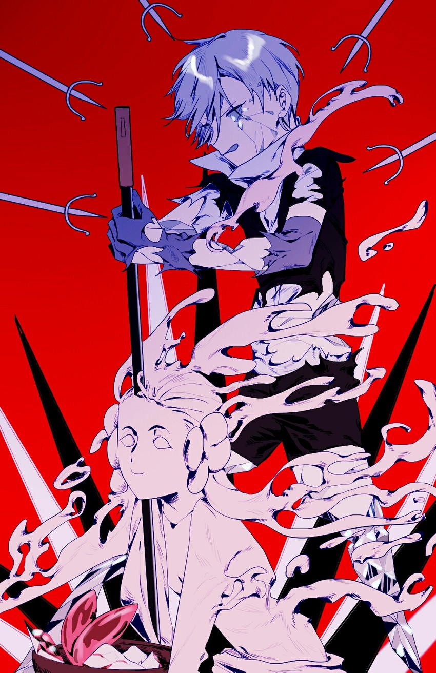 tsuki jin and goshenite (houseki no kuni) drawn by hakokoto