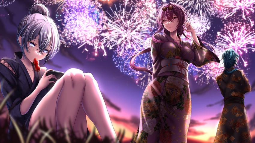 kafka, silver wolf, and blade (honkai and 1 more) drawn by rairaisuruyo