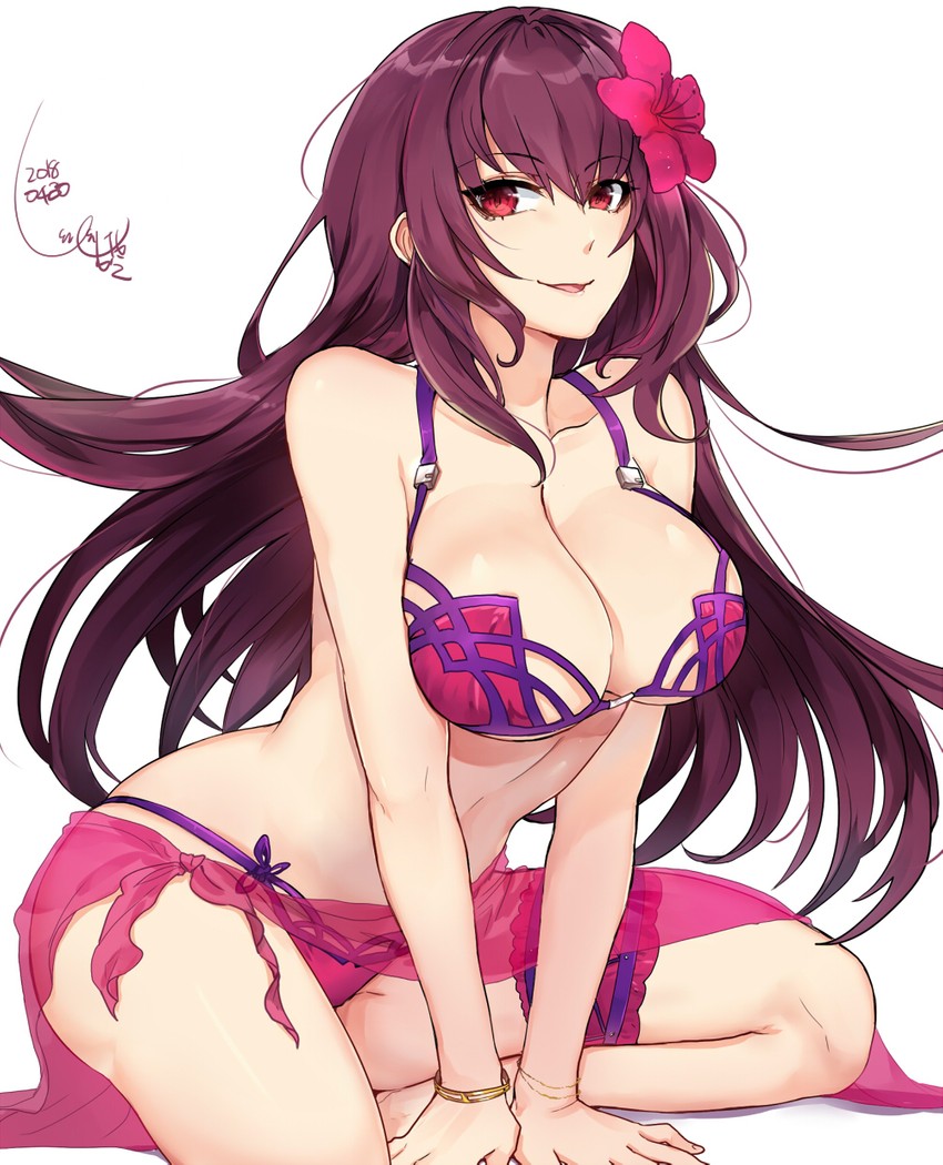 scathach (fate and 1 more) drawn by yorei_(death0813)