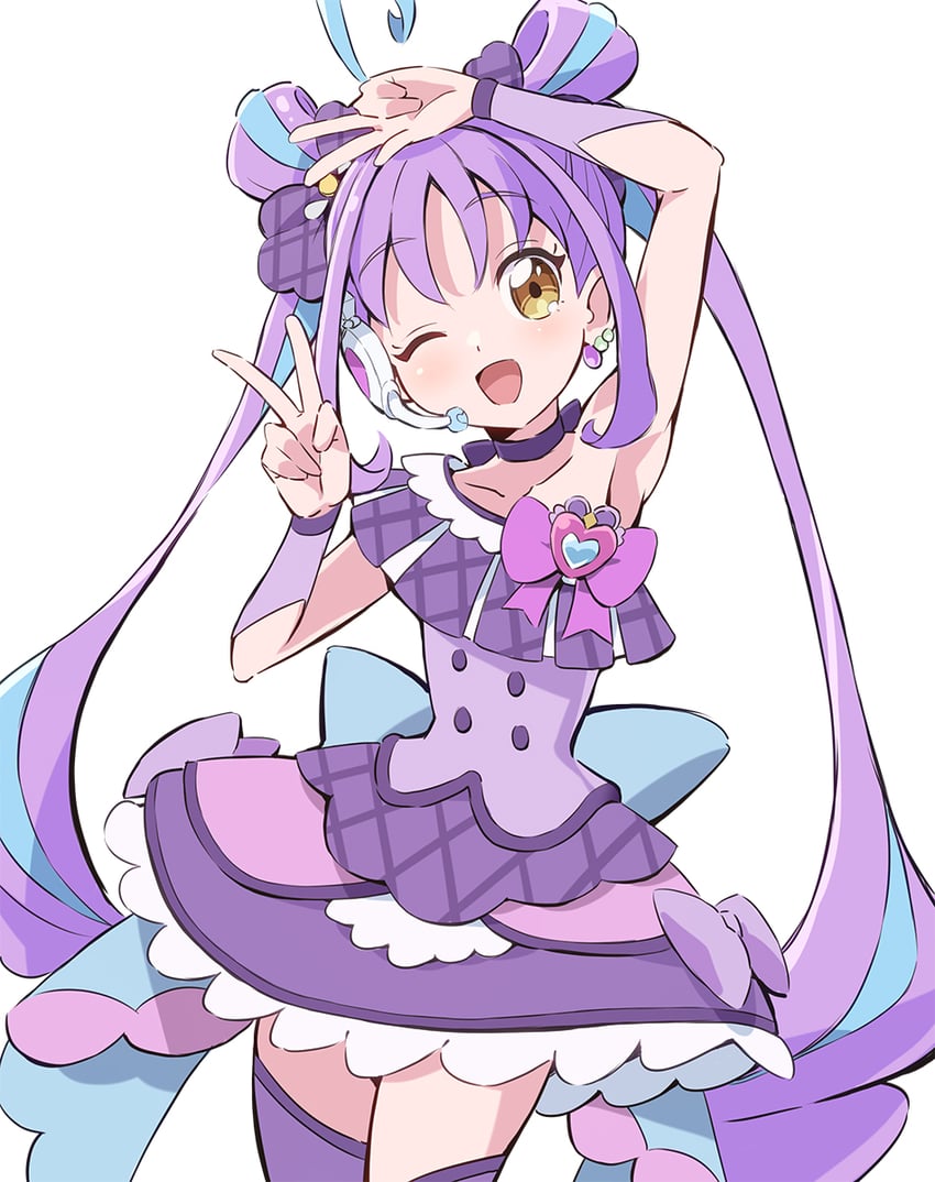 shigure kokoro and cure kyunkyun (precure and 1 more) drawn by chikuwa_(majihima)