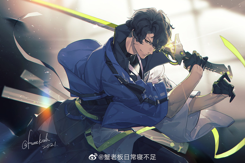 aki (girls' frontline and 1 more) drawn by krab_(fumekrab)