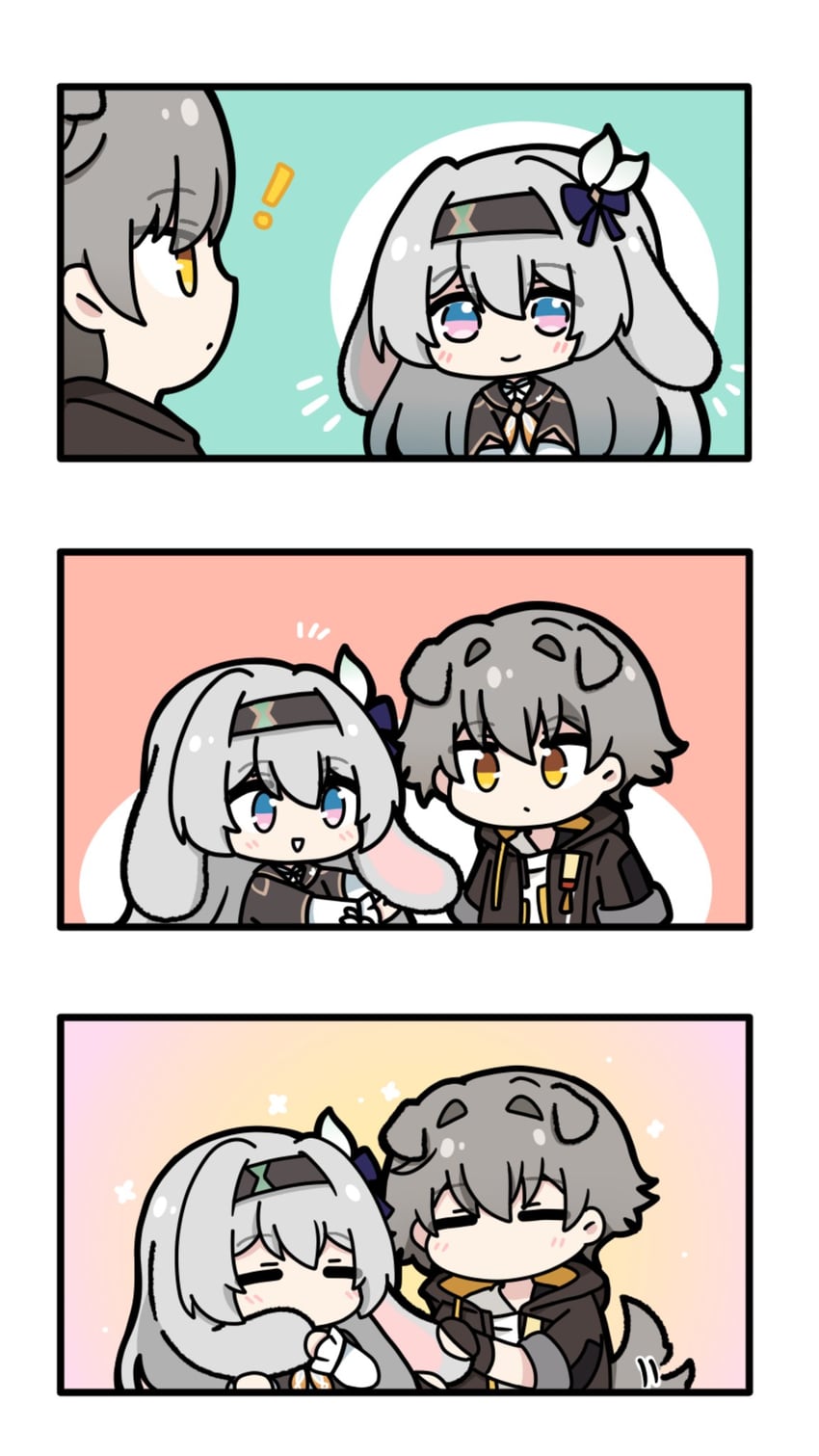 trailblazer, firefly, and caelus (honkai and 1 more) drawn by youtho