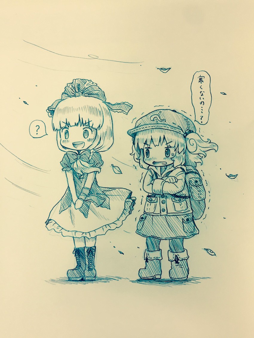 kawashiro nitori and kagiyama hina (touhou) drawn by arinu