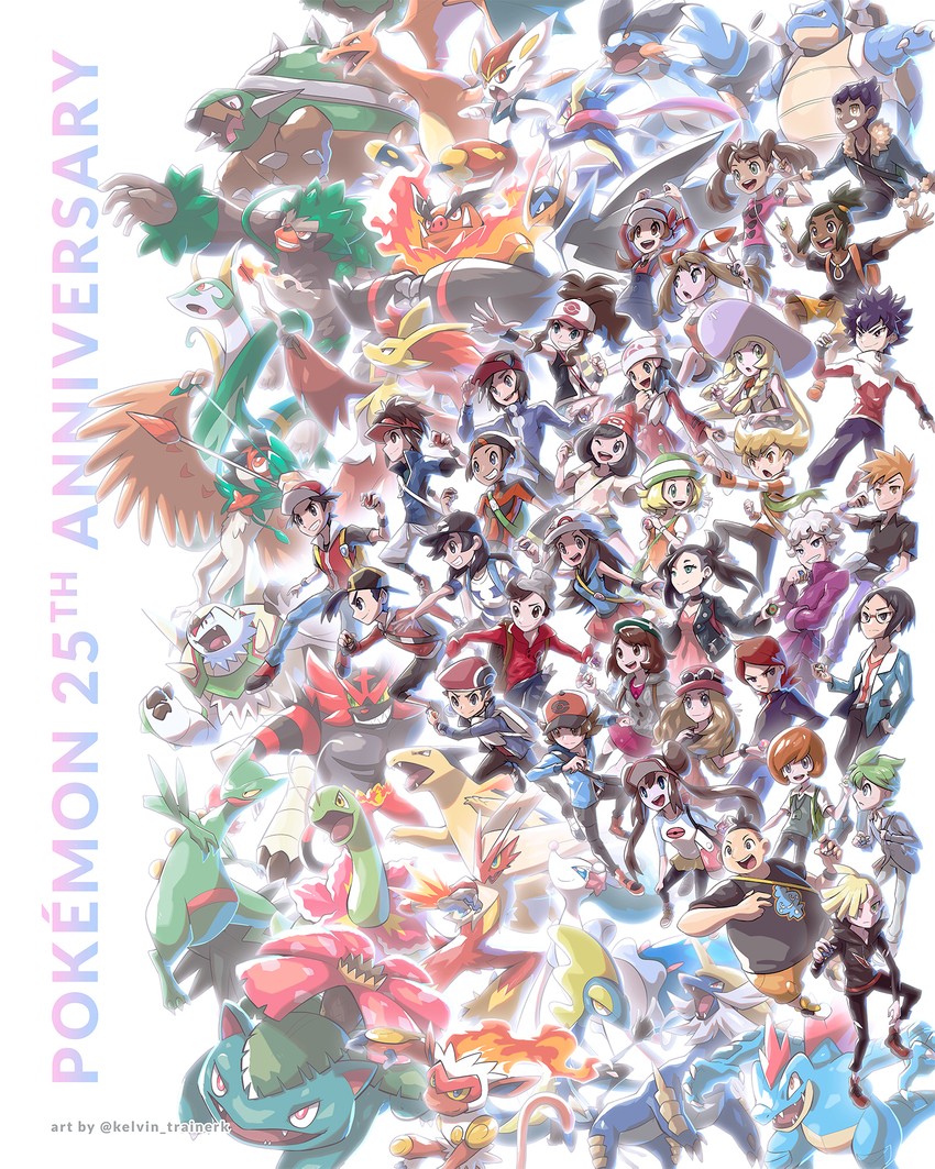 dawn, lillie, may, rosa, marnie, and 53 more (pokemon and 9 more) drawn by kelvin-trainerk
