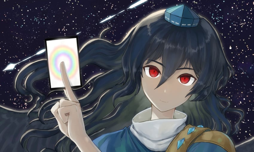 iizunamaru megumu (touhou and 1 more) drawn by harapan-kun