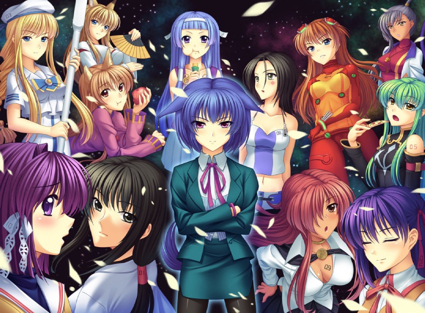 souryuu asuka langley, matou sakura, c.c., holo, nagi, and 5 more (fate and 12 more) drawn by athrun1120