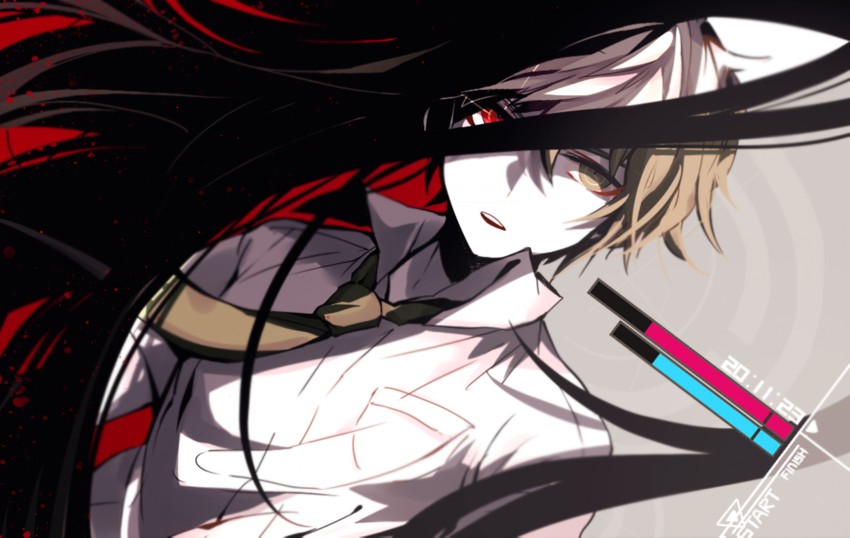 hinata hajime and kamukura izuru (danganronpa and 1 more) drawn by shunnyun