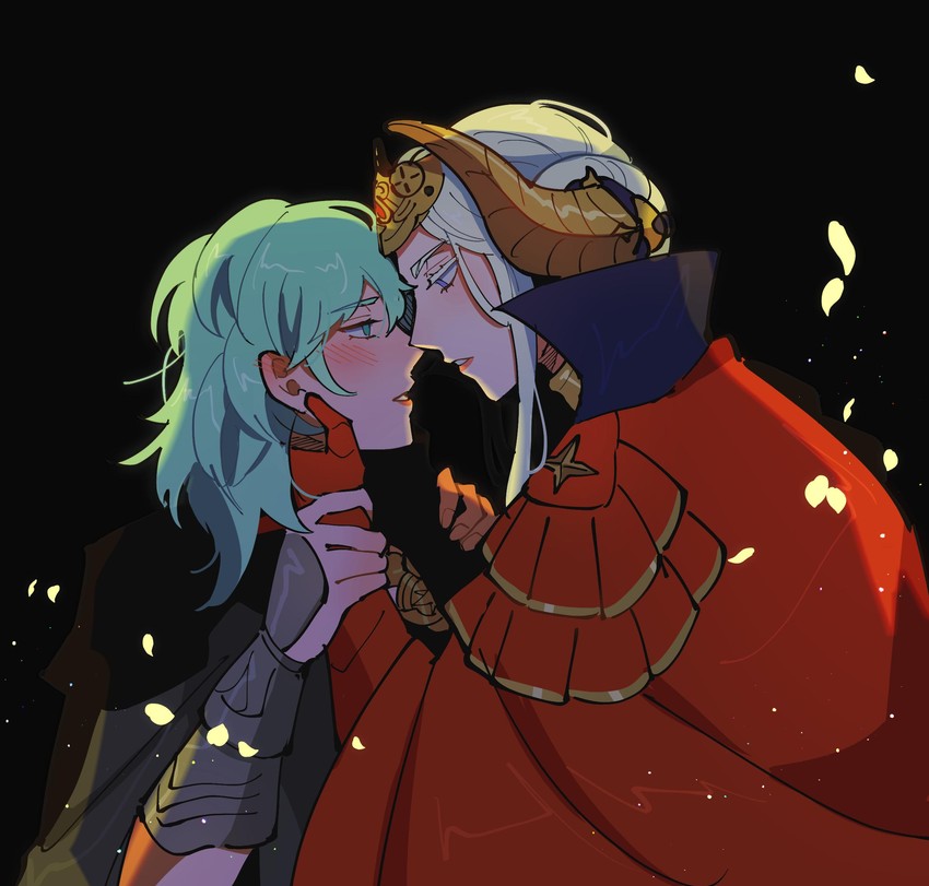 edelgard von hresvelg and female byleth (fire emblem and 1 more) drawn by seirorath
