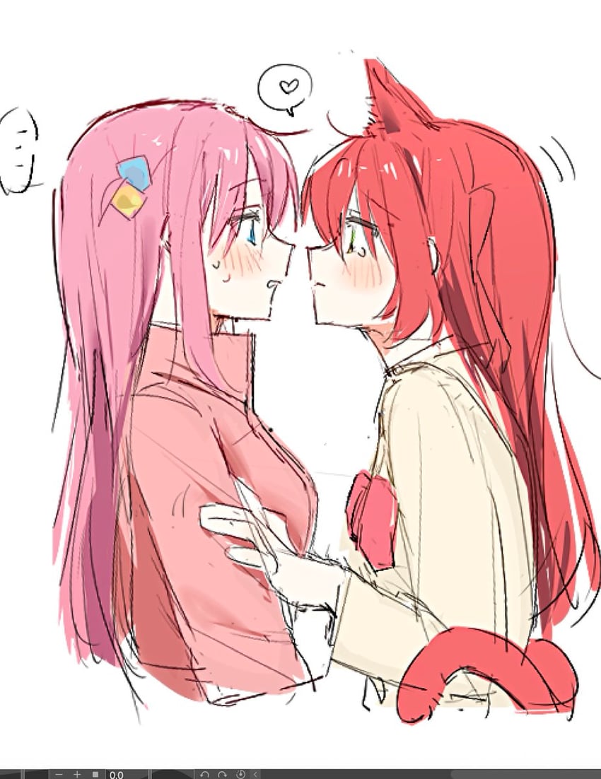 gotoh hitori and kita ikuyo (bocchi the rock!) drawn by natari_(r161koevytjqxo)