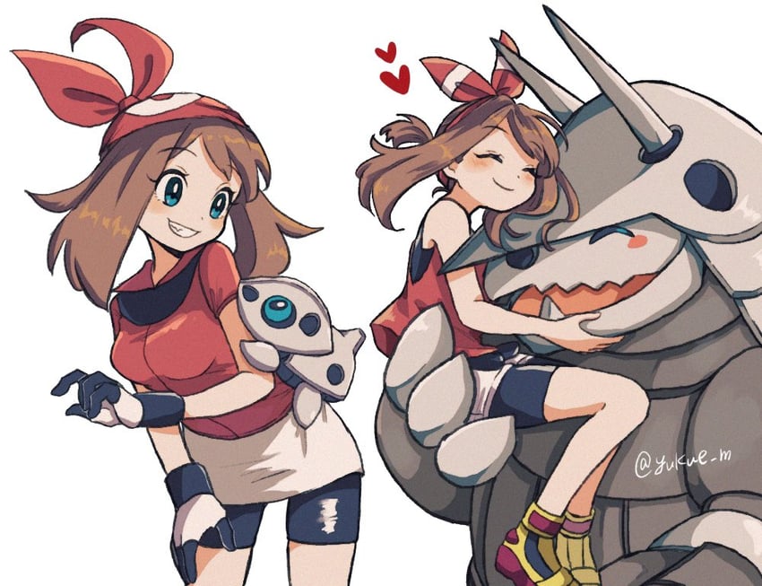 may, aggron, and aron (pokemon and 1 more) drawn by yukue_m