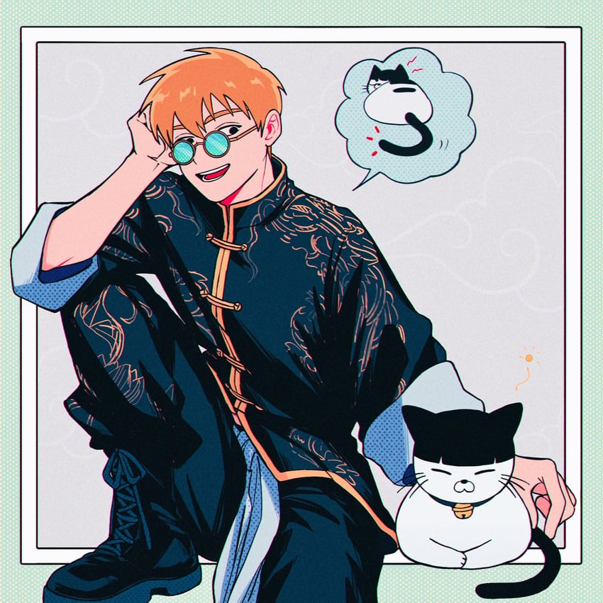 kageyama shigeo and reigen arataka (mob psycho 100) drawn by cm_wm