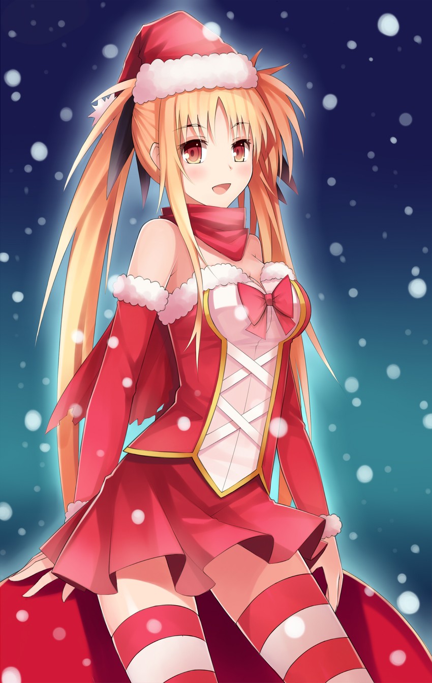 fate testarossa (lyrical nanoha and 1 more) drawn by mushroom_(artist)
