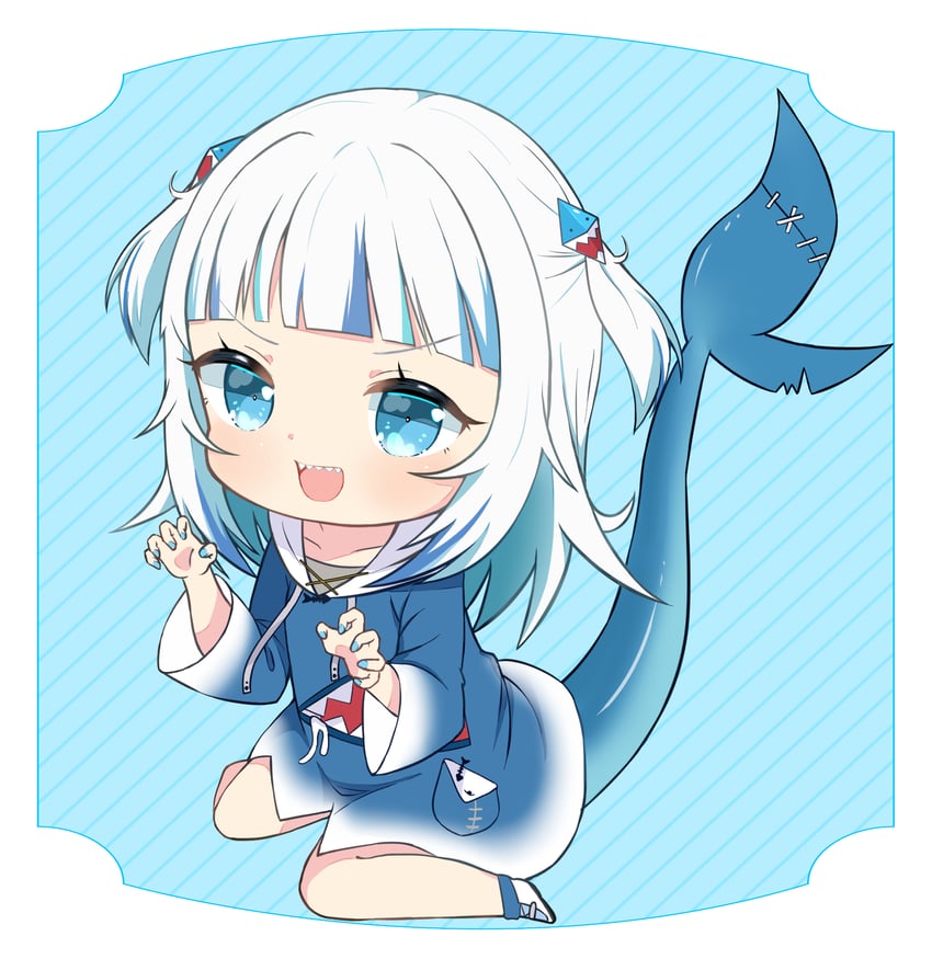 gawr gura (hololive and 1 more) drawn by crys_(dai)