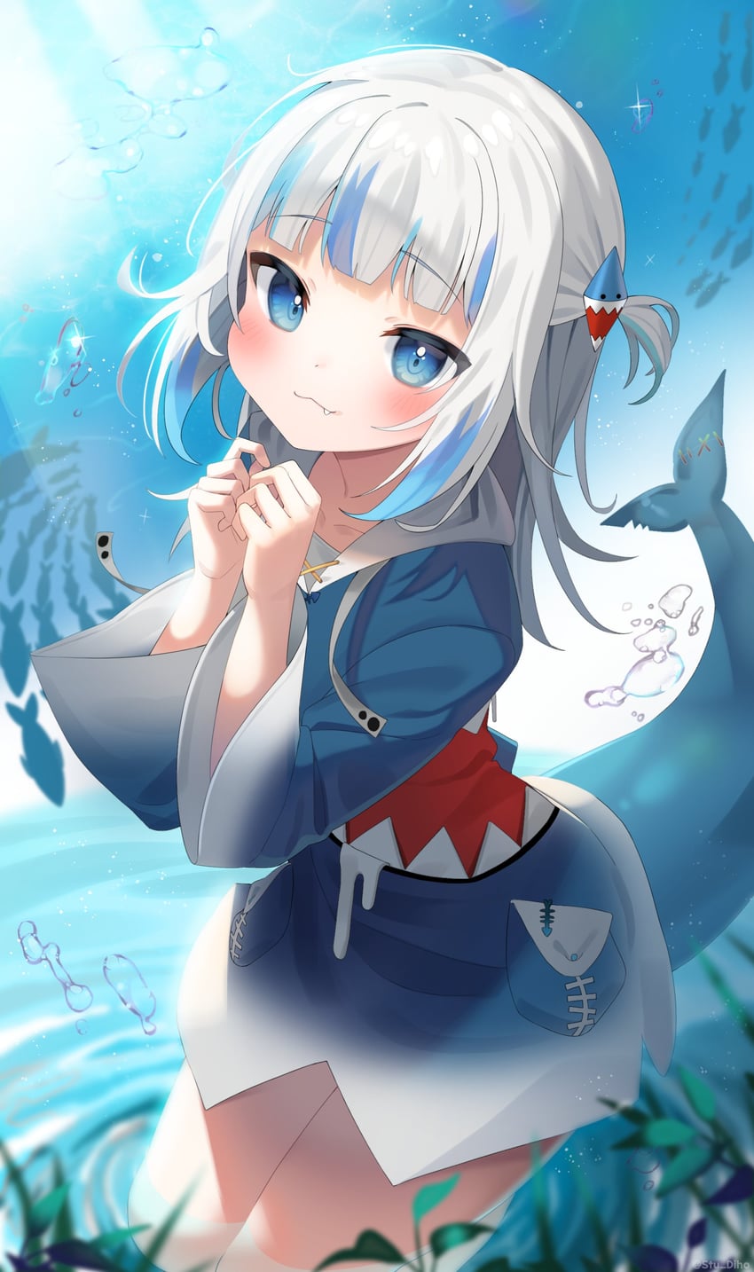 gawr gura (hololive and 1 more) drawn by stu_diho