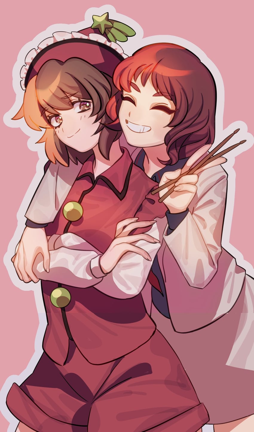 lyrica prismriver and horikawa raiko (touhou) drawn by konoha217