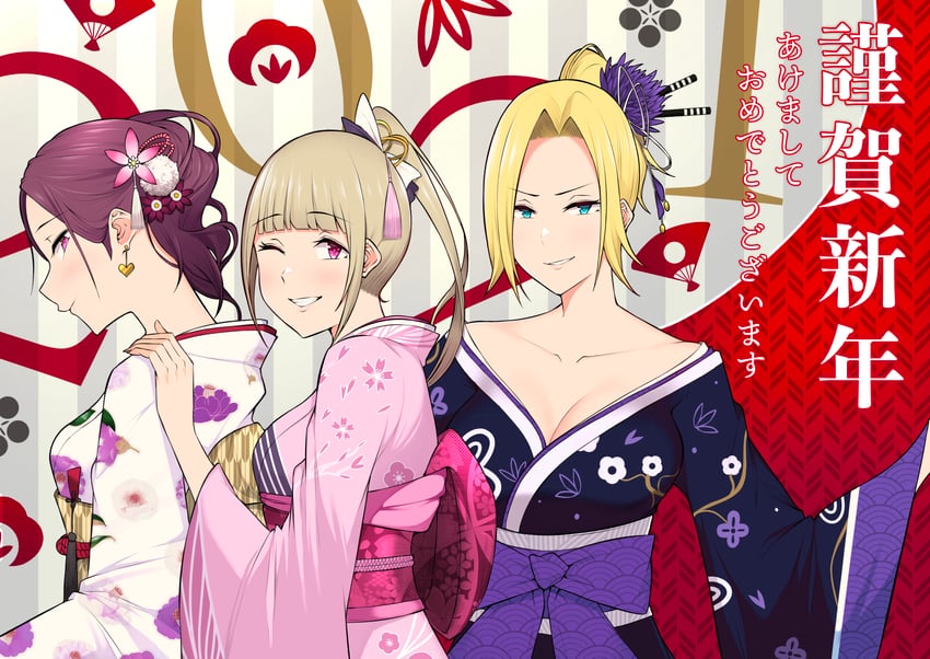 sasaki yukina, kurumizaka ruri, and hamazaki reina (imaizumin-chi wa douyara gal no tamariba ni natteru rashii) drawn by nori_gorou