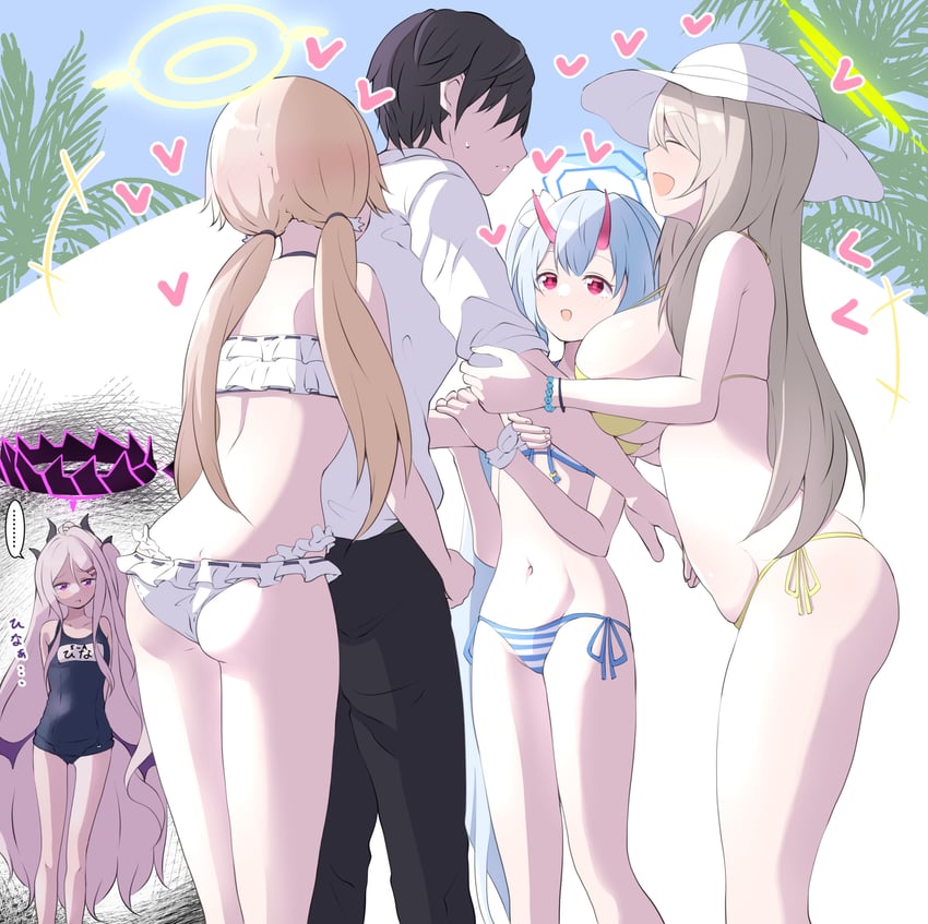 sensei, hina, nonomi, hifumi, and chise (blue archive) drawn by tonomiya68