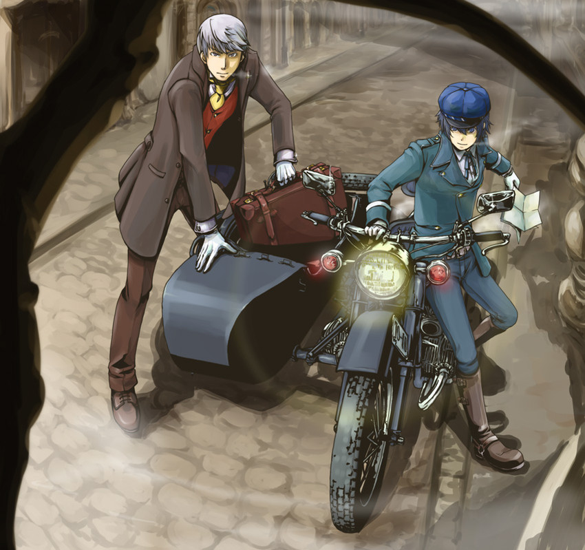 narukami yu and shirogane naoto (persona and 1 more) drawn by mizuno_(hal0527)