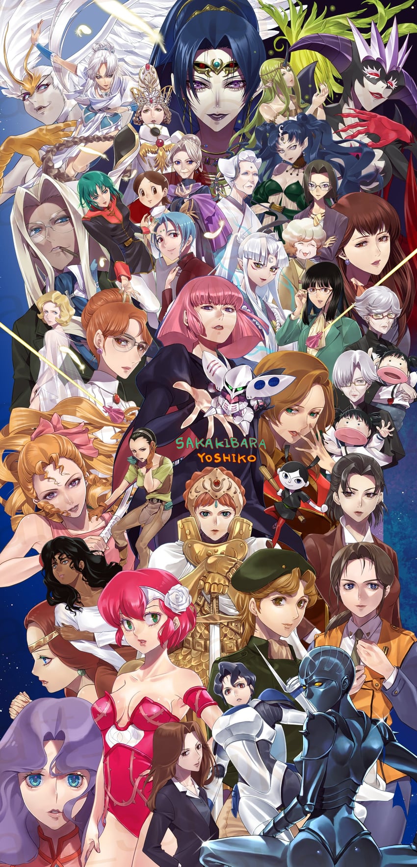haman karn, integra hellsing, qubeley, kushana, sirene, and 35 more (fire emblem and 42 more) drawn by katt_sun