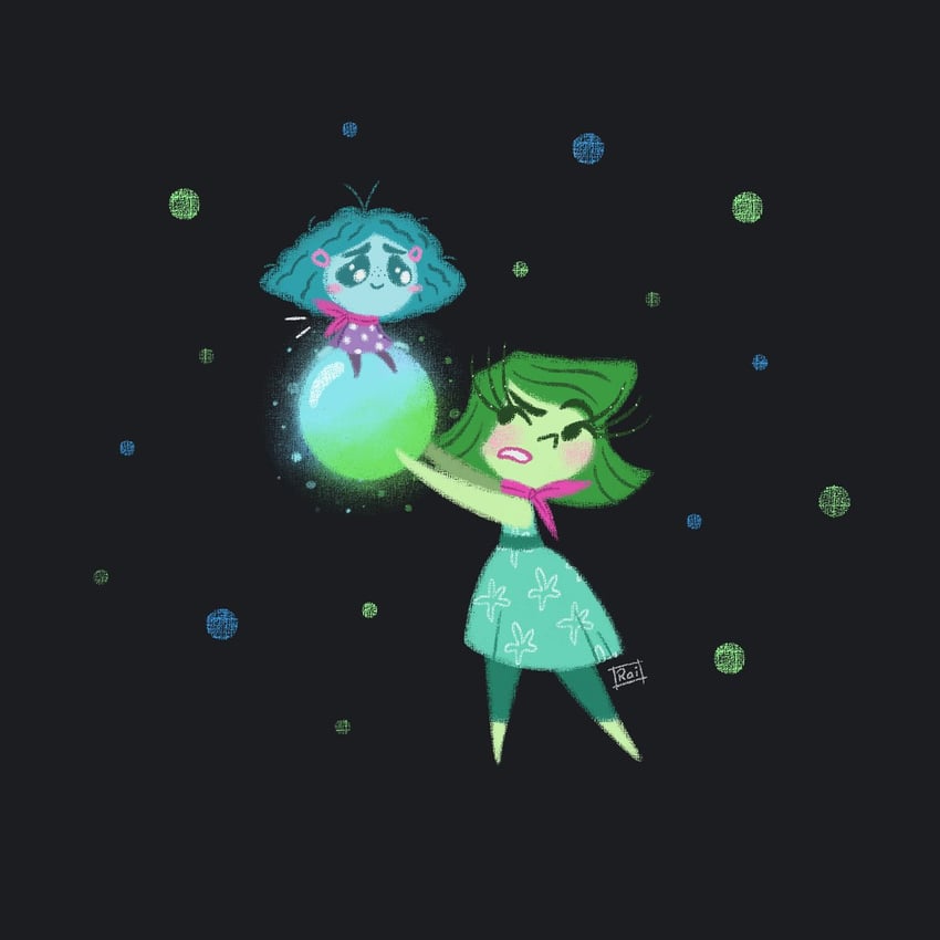 disgust and envy (inside out and 1 more) drawn by iraicheezz