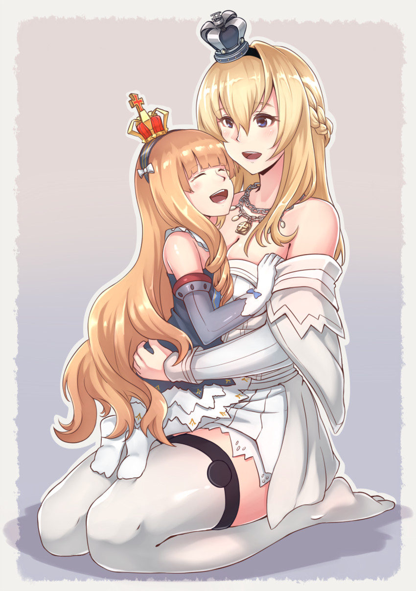 warspite and queen elizabeth (kantai collection and 1 more) drawn by edwin_(cyberdark_impacts)