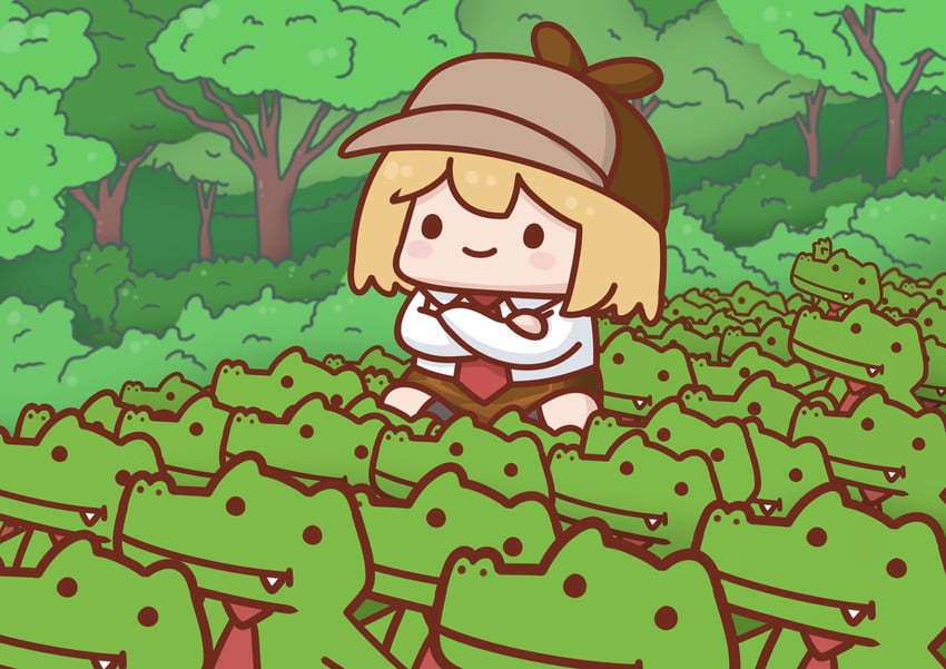 watson amelia, smol ame, and investigator (hololive and 2 more) drawn by phdpigeon