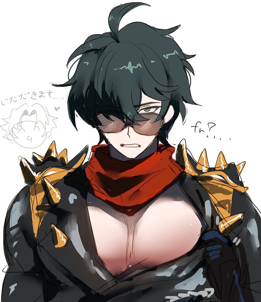 asaba harumasa and lighter (zenless zone zero) drawn by myotaron