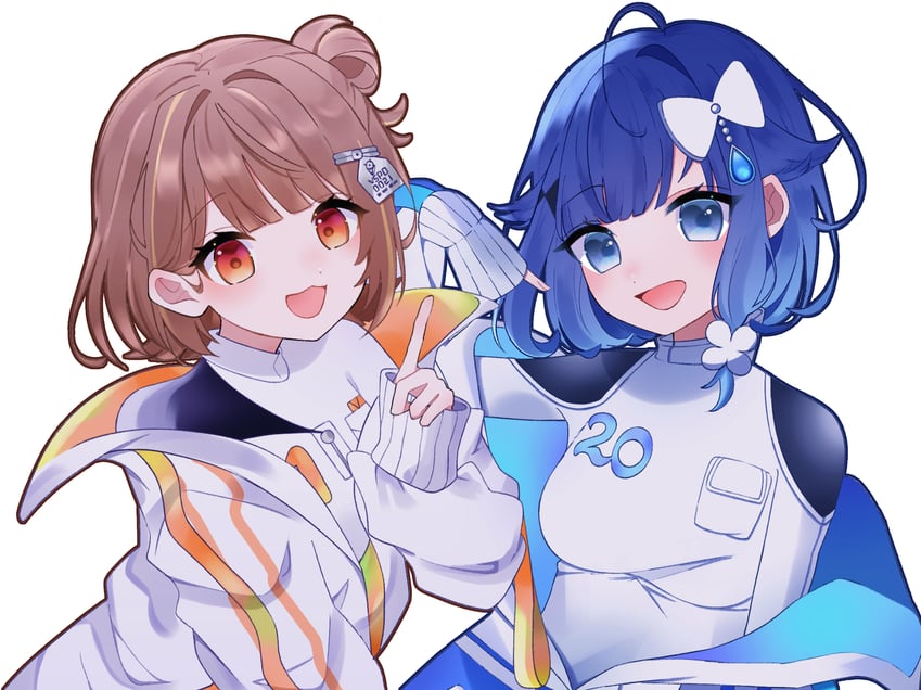 tsumugi kokage and sendo yuuhi (vspo! and 1 more) drawn by hanase