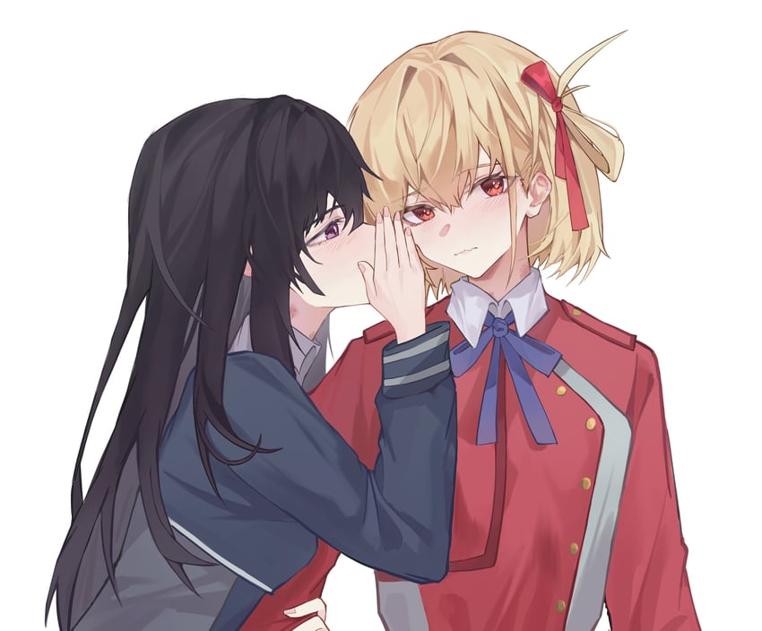 nishikigi chisato and inoue takina (lycoris recoil) drawn by shiba257