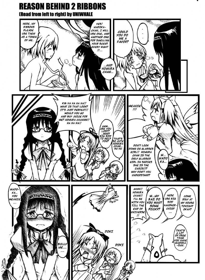 akemi homura, kaname madoka, miki sayaka, sakura kyoko, tomoe mami, and 2 more (mahou shoujo madoka magica) drawn by yuriwhale