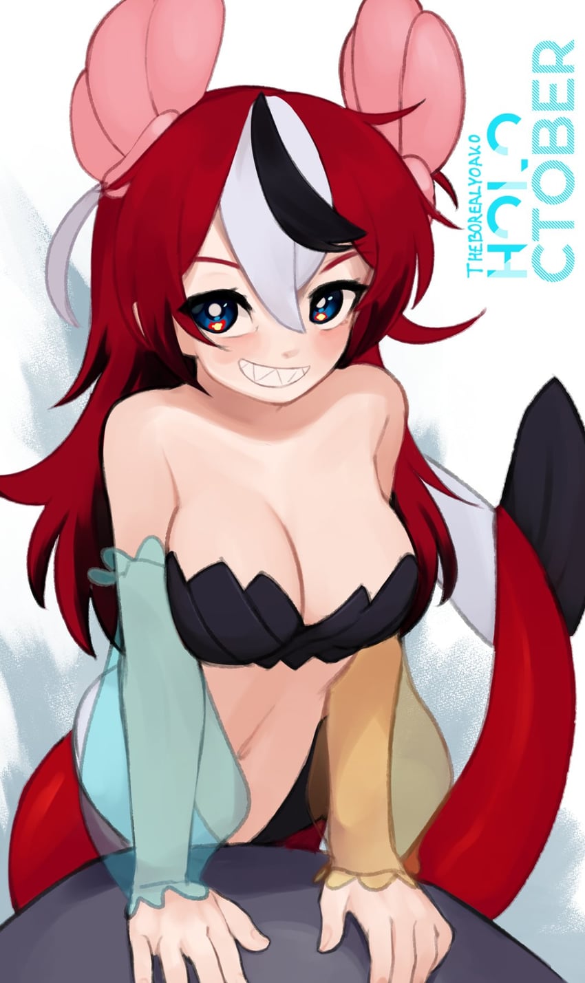 hakos baelz (hololive and 1 more) drawn by yoako