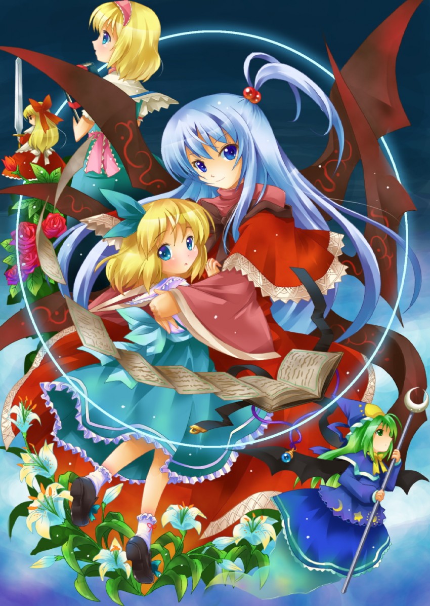 alice margatroid, shinki, and mima (touhou) drawn by michii_yuuki