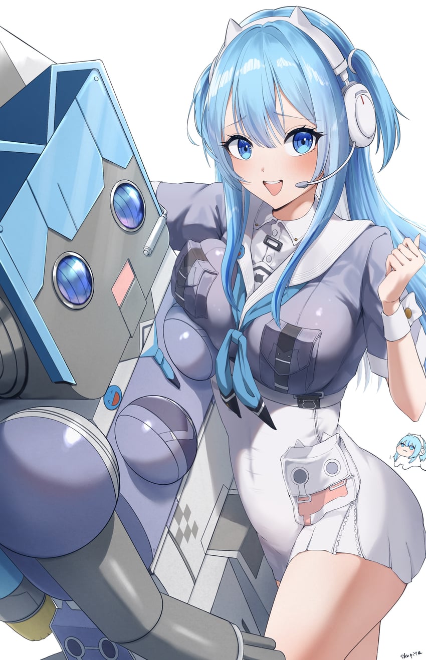 doro, shifty, and mecha shifty (goddess of victory: nikke) drawn by shupita