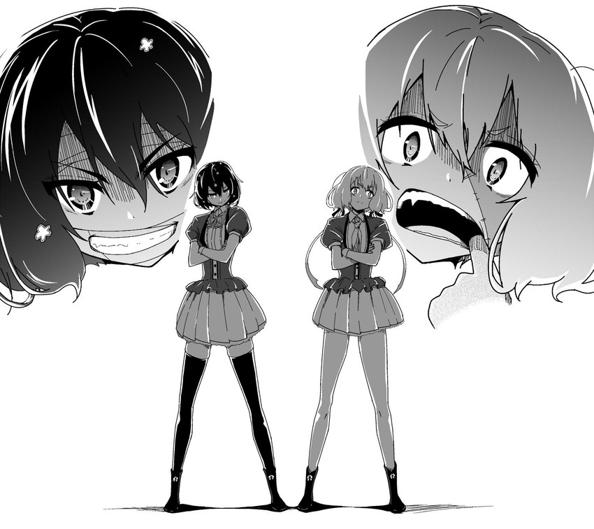 konno junko and mizuno ai (zombie land saga) drawn by mujin_(nodate)