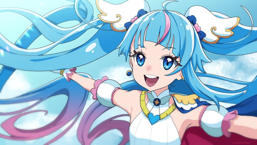 sora harewataru and cure sky (precure and 1 more) drawn by nashirasauce