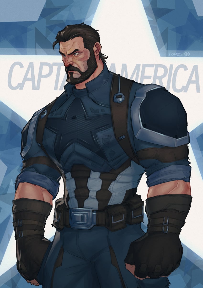 steve rogers and captain america (marvel and 4 more) drawn by fonzu_(callmefonzu)