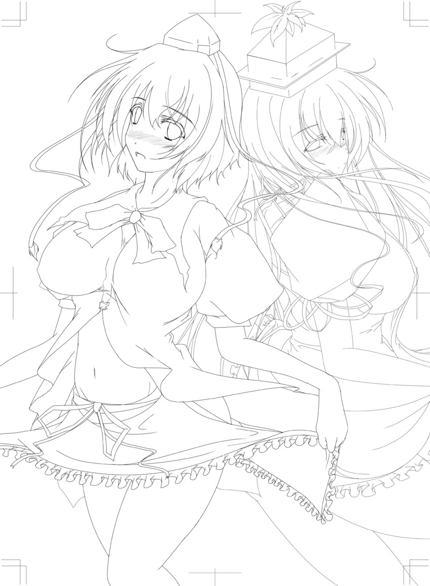 shameimaru aya and kamishirasawa keine (touhou) drawn by reiha_(penetrate)
