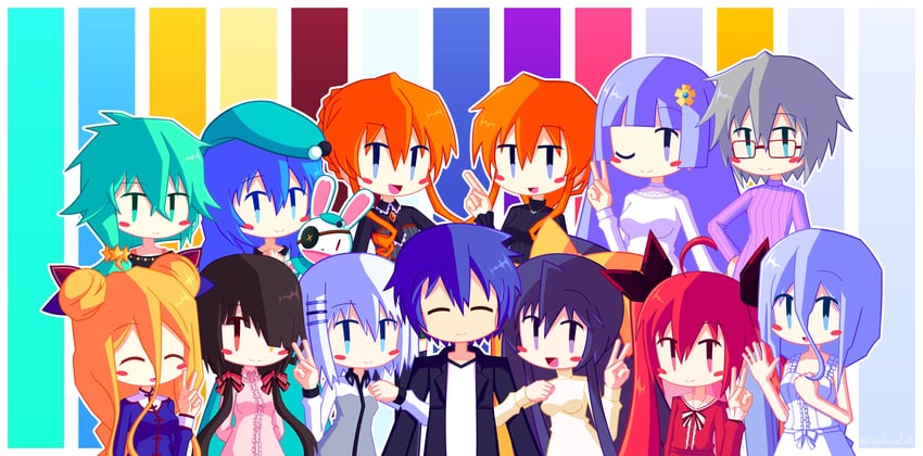 tokisaki kurumi, yatogami tohka, itsuka kotori, tobiichi origami, himekawa yoshino, and 9 more (date a live) drawn by galaxia_(xxgalaxia1xx)