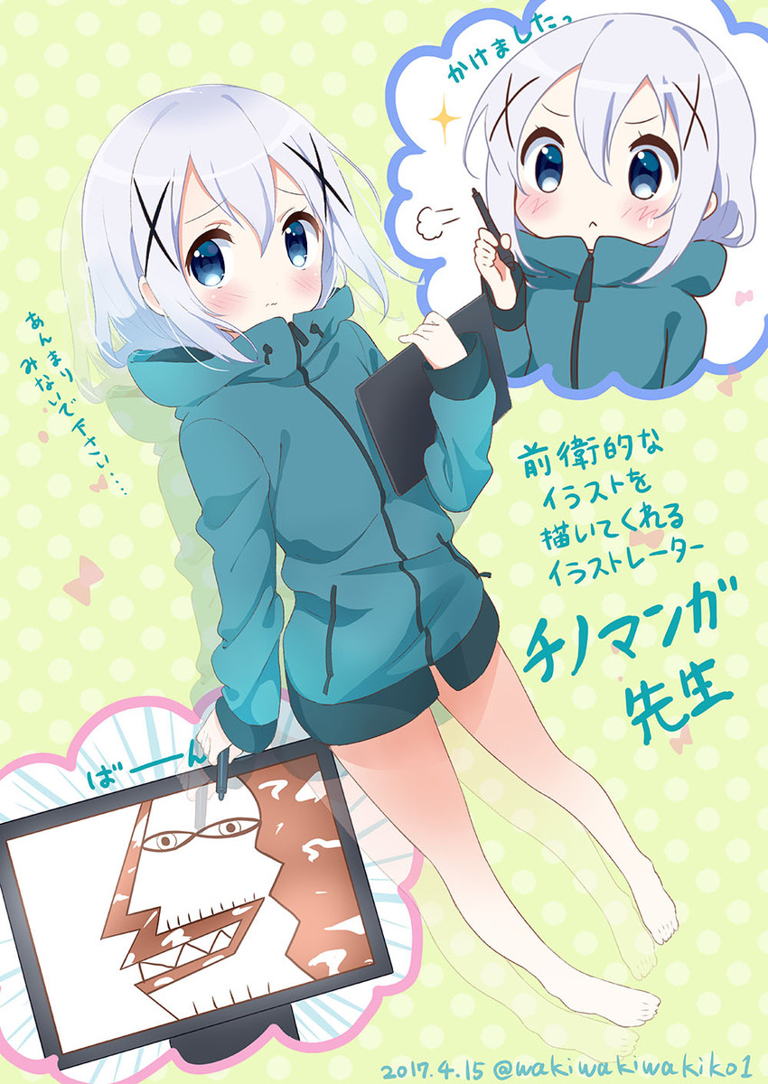 kafuu chino and izumi sagiri (gochuumon wa usagi desu ka? and 1 more) drawn by neki_(wakiko)