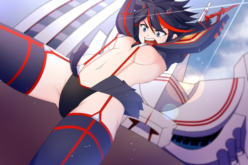 matoi ryuuko and senketsu (kill la kill) drawn by sorato_watari