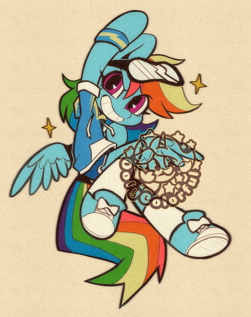 rainbow dash (my little pony and 1 more) drawn by oofycolorful