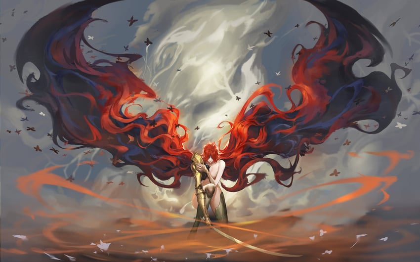 malenia blade of miquella and malenia goddess of rot (elden ring) drawn by bbbbblast