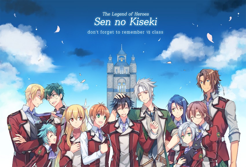 rean schwarzer, fie claussell, alisa reinford, emma millstein, crow armbrust, and 7 more (eiyuu densetsu and 2 more) drawn by 1010kren