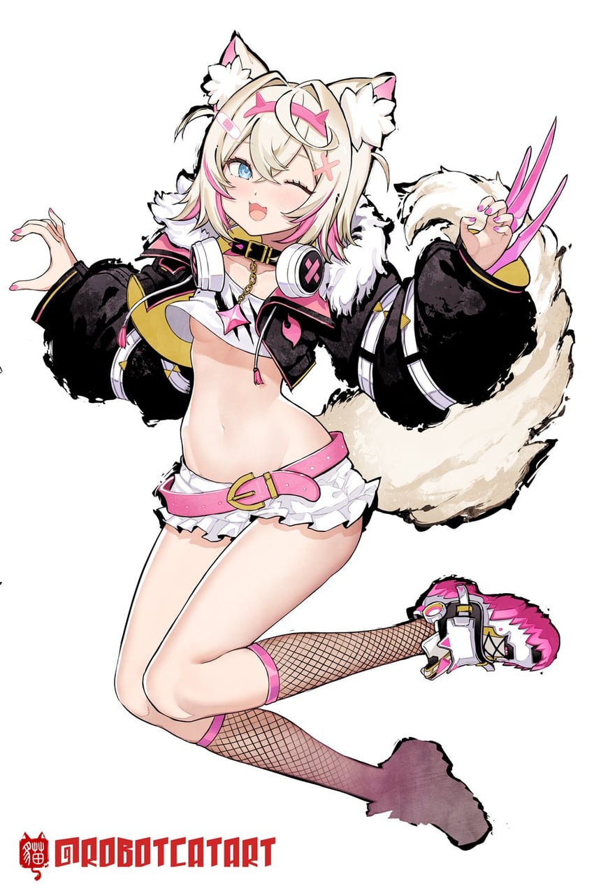 mococo abyssgard (hololive and 1 more) drawn by robot_cat_(robotcatart)
