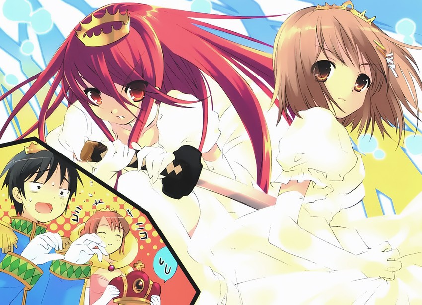shana, yoshida kazumi, sakai yuuji, and sakai chigusa (shakugan no shana) drawn by ito_noizi